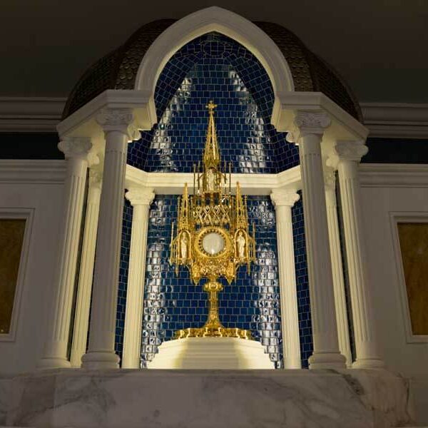 Monstrance fished from reservoir centerpiece of new adoration chapel