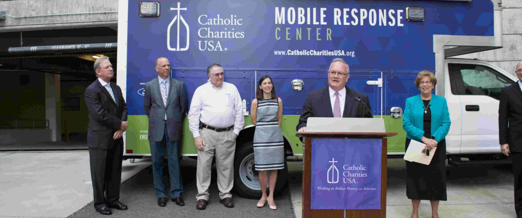 Mobile Response Center vehicle will make reaching the needy easier for local Catholic Charities