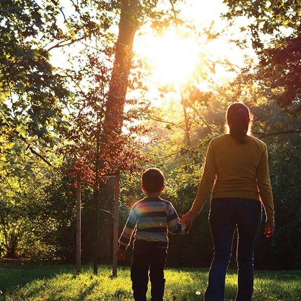 Making memories on an evening walk
