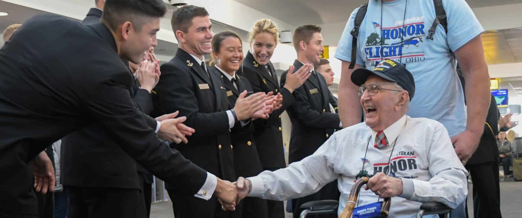 World War II, Korea and Vietnam War veterans get hero’s welcome at Baltimore airport