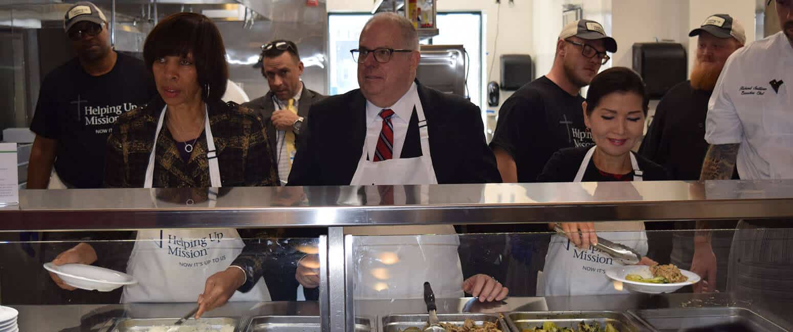 Archbishop Lori provides invocation for Helping Up Mission improvements