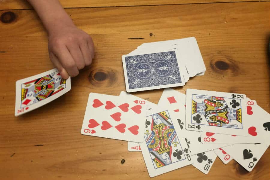 Card playing, crockpot worries, a meatless meal idea, how to swallow pills, Lenten prayer, and Pokemon (7 Quick Takes)
