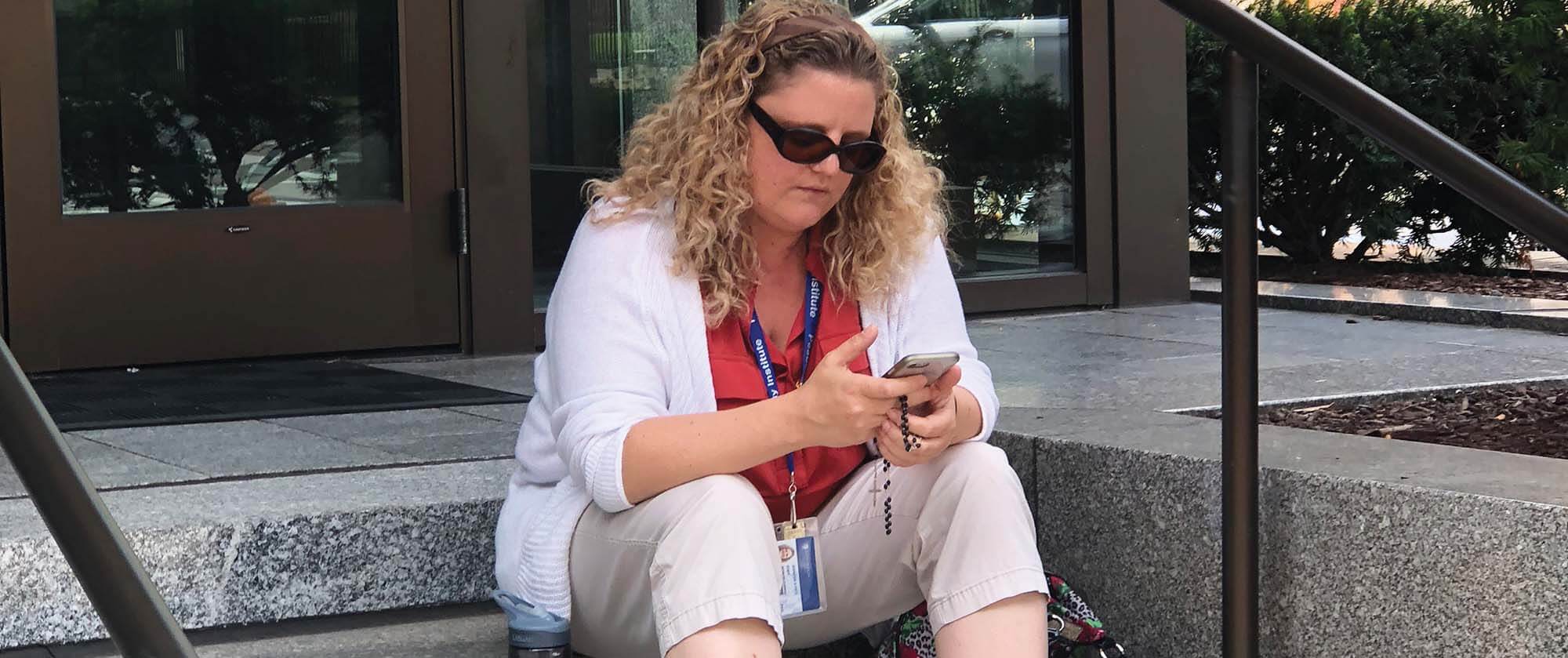 Nativity parishioner’s lunch means rosary outside Catholic Center
