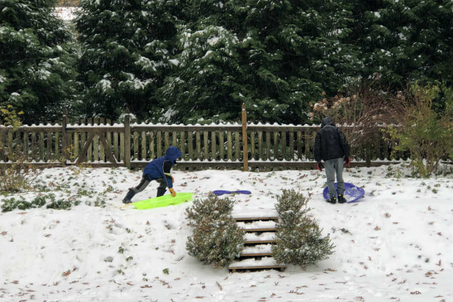 Snow, snow, snow, birthday spaghetti, an anniversary gift, and more (7 Quick Takes)