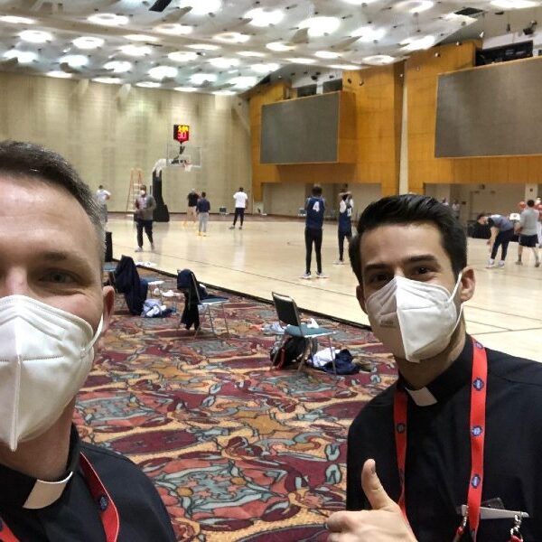 Mount St. Mary’s seminarian is at NCAA men’s basketball tourney as a team chaplain