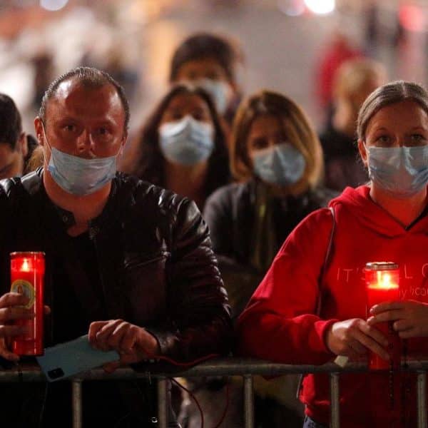 Pope leads Via Crucis with young people in torch-lit St. Peter’s Square