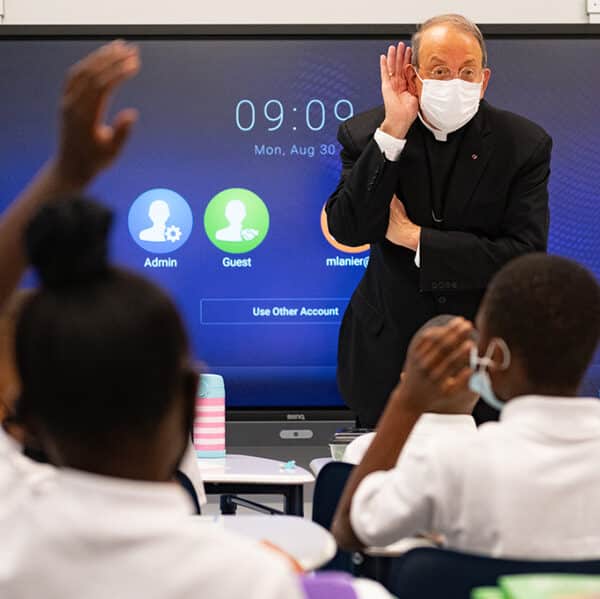 Archbishop Lori helps move Catholic education forward