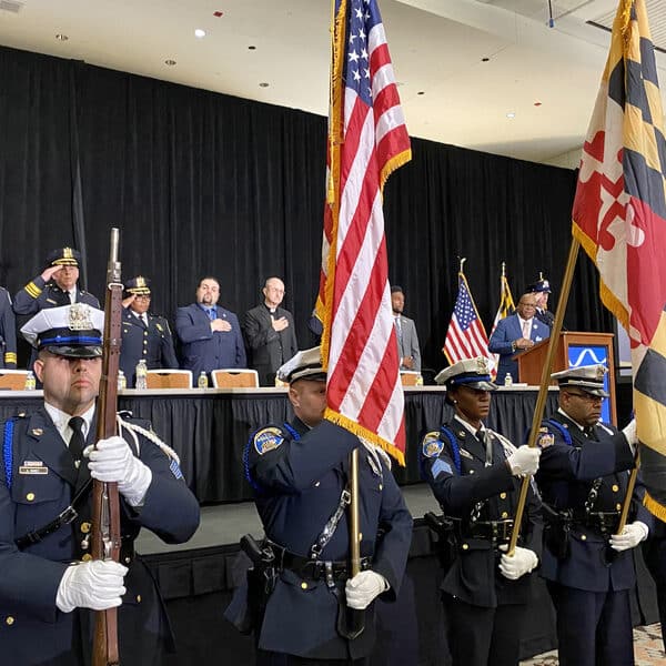 Bishop Lewandowski offers invocation at police department’s summer awards program