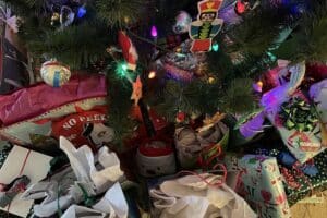 Gifts under a Christmas tree