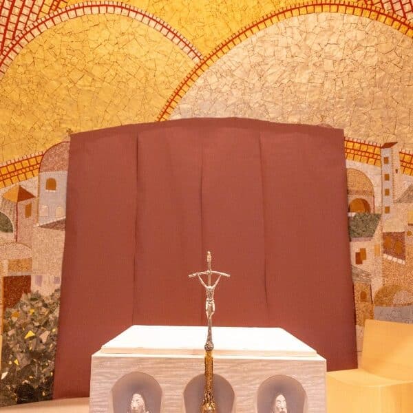 Knights of Columbus cover mosaics in Washington shrine created by priest-artist accused of abuse