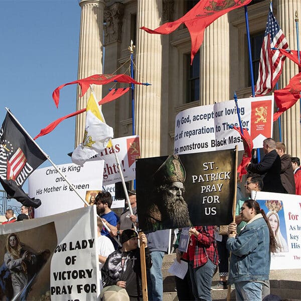 As Kansas Catholics pray, a Satanic group’s ‘black mass’ turns violent, with arrests