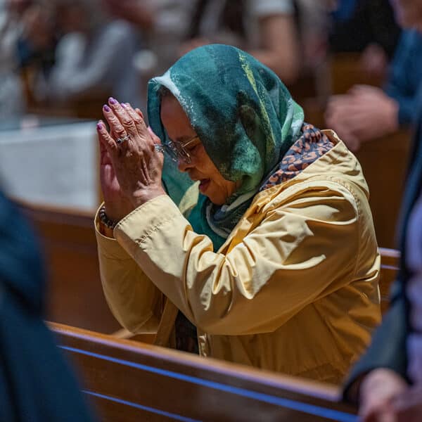 Hundreds gather at Cathedral of Mary Our Queen to remember late pope