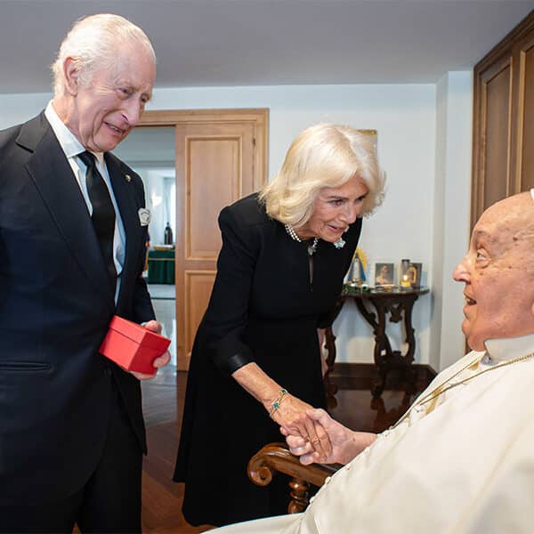 Britain’s royal couple meet Pope Francis at the Vatican