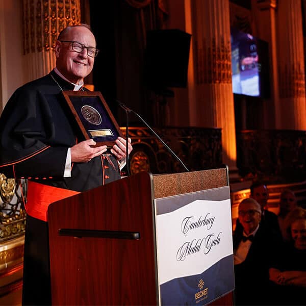 Cardinal Dolan, Becket honoree, is ‘intensely devoted’ to protection of religious freedom