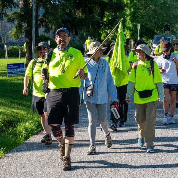 Pilgrims walk in the footsteps of America’s first saint