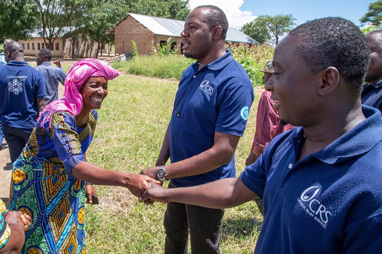 Catholic Relief Services worker in Ipwizi, Tanzania