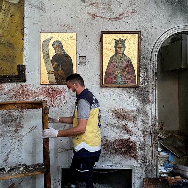 suicide bombing Damascus church