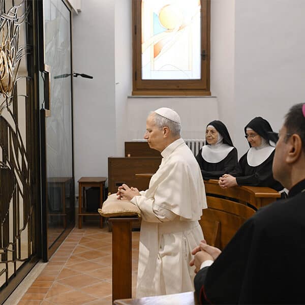 Pope Leo visits Italian Carabinieri station, Poor Clares during summer break