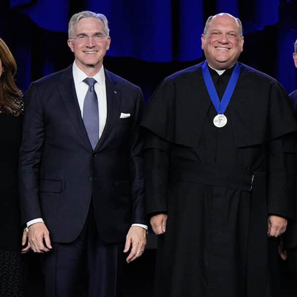 Father Donio receives Knights’ highest award for work as chaplain