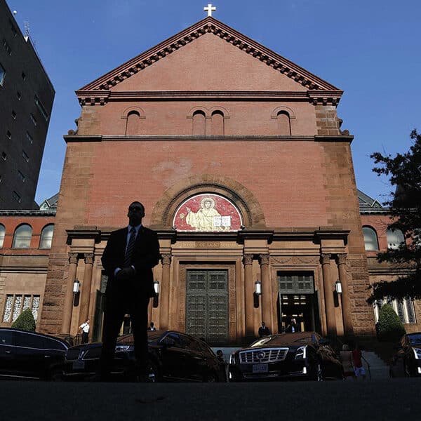 Man arrested outside Washington cathedral ahead of Red Mass found to have explosives