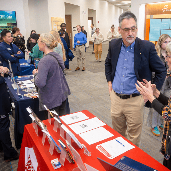 Bioethicist Joe Zalot chats with medical professionals and health care students