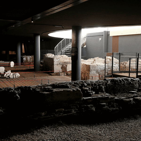 An archaeological site adjacent to the Basilica of St. Paul Outside the walls