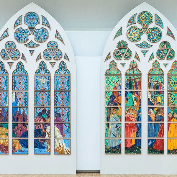 New stained-glass designs for Notre Dame now on display amid ongoing debate