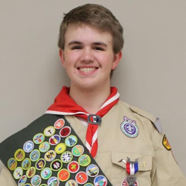 Eagle Scout Torben Heinbockel enjoys a 141-badge journey