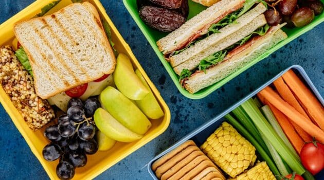 Food packed in lunchboxes