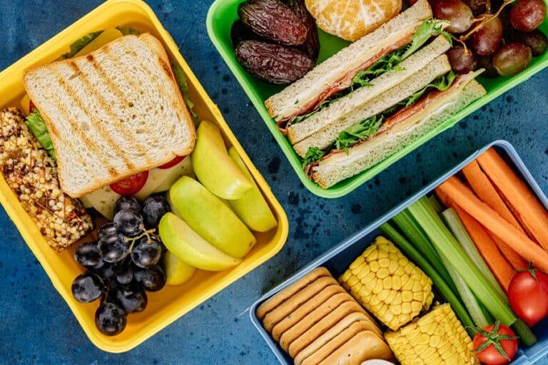 Food packed in lunchboxes