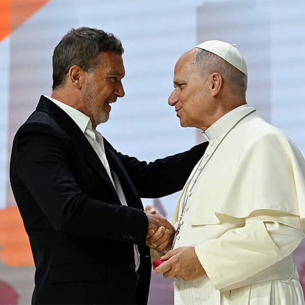 Pope Leo highlights faith’s role in Europe’s soul as he shares stage with Antonio Banderas